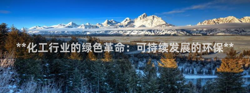 亿万的亿：**化工行业的绿色革命：可持续发展的环保**