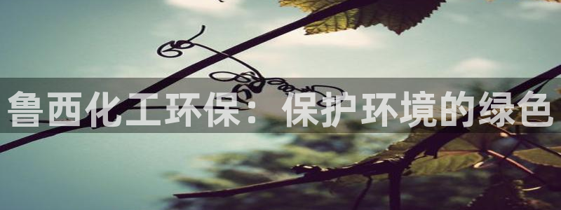 亿万28下载地址：鲁西化工环保：保护环境的绿色