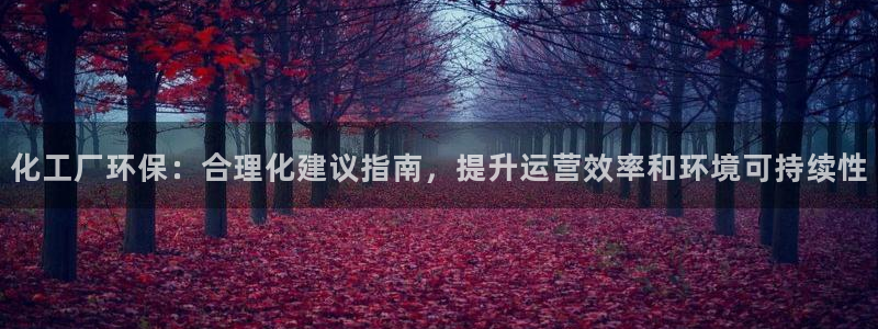 亿万先生官方客服电话：化工厂环保：合理化建议指南，提升运营效率和环境可持续性