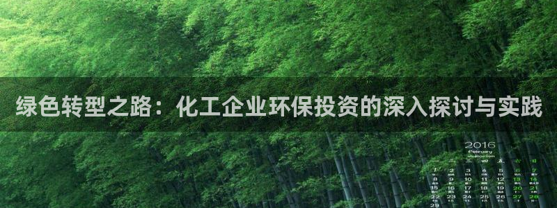 亿万先生合并：绿色转型之路：化工企业环保投资的深入探讨与实践