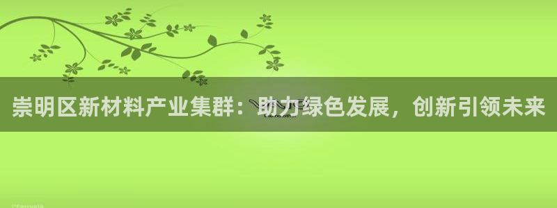 亿万先生手机版入口在哪下载：崇明区新材料产业集群：助力绿色发展，创新引领未来