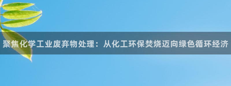 亿万先生合并网址：聚焦化学工业废弃物处理：从化工环保焚烧迈向绿色循环经济