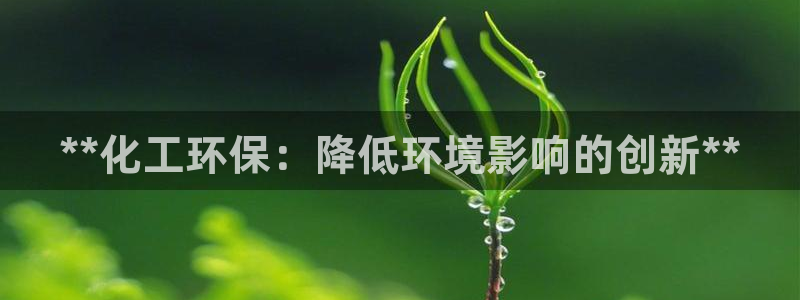 亿万手游平台官网下载：**化工环保：降低环境影响的创新**